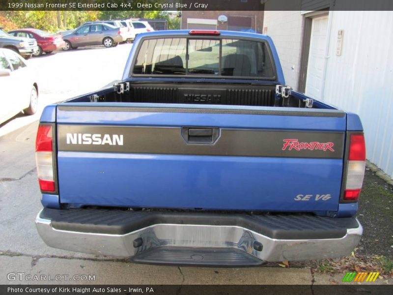 Deep Crystal Blue / Gray 1999 Nissan Frontier SE Extended Cab 4x4