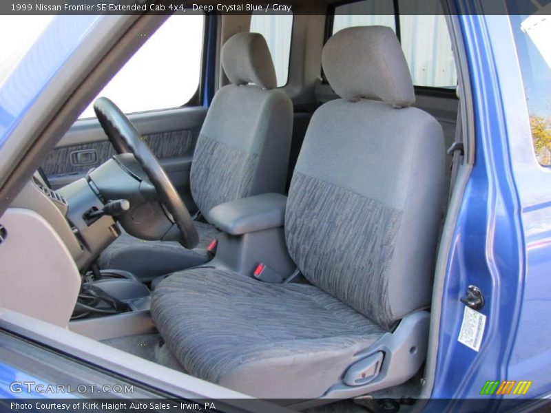 Deep Crystal Blue / Gray 1999 Nissan Frontier SE Extended Cab 4x4