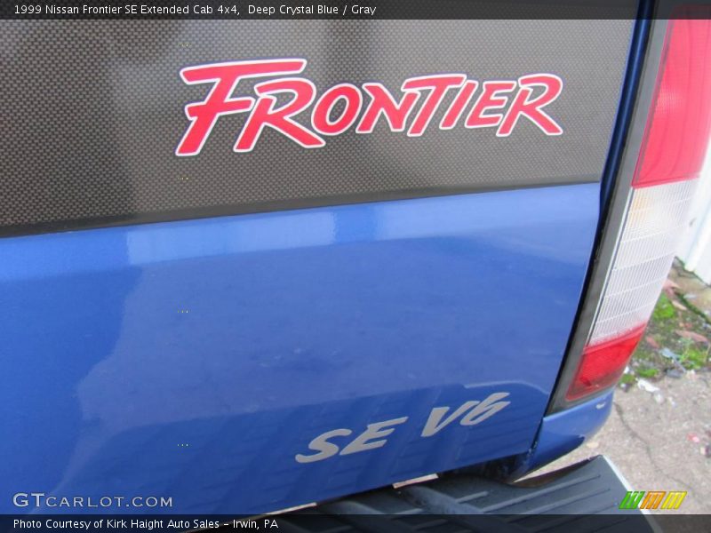 Deep Crystal Blue / Gray 1999 Nissan Frontier SE Extended Cab 4x4