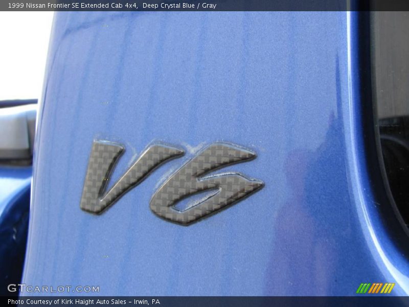 Deep Crystal Blue / Gray 1999 Nissan Frontier SE Extended Cab 4x4