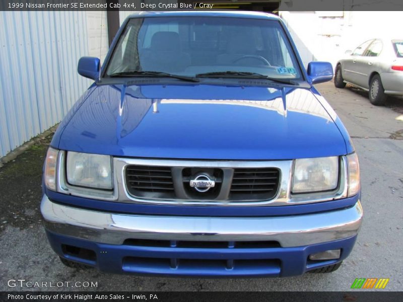 Deep Crystal Blue / Gray 1999 Nissan Frontier SE Extended Cab 4x4