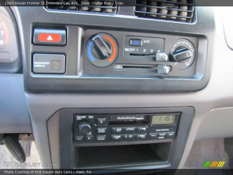 Deep Crystal Blue / Gray 1999 Nissan Frontier SE Extended Cab 4x4