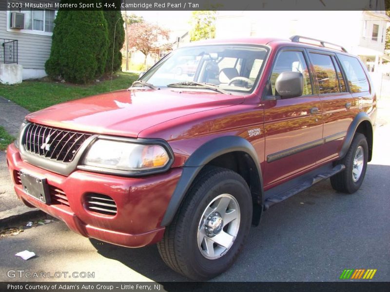 Cambridge Red Pearl / Tan 2003 Mitsubishi Montero Sport LS 4x4