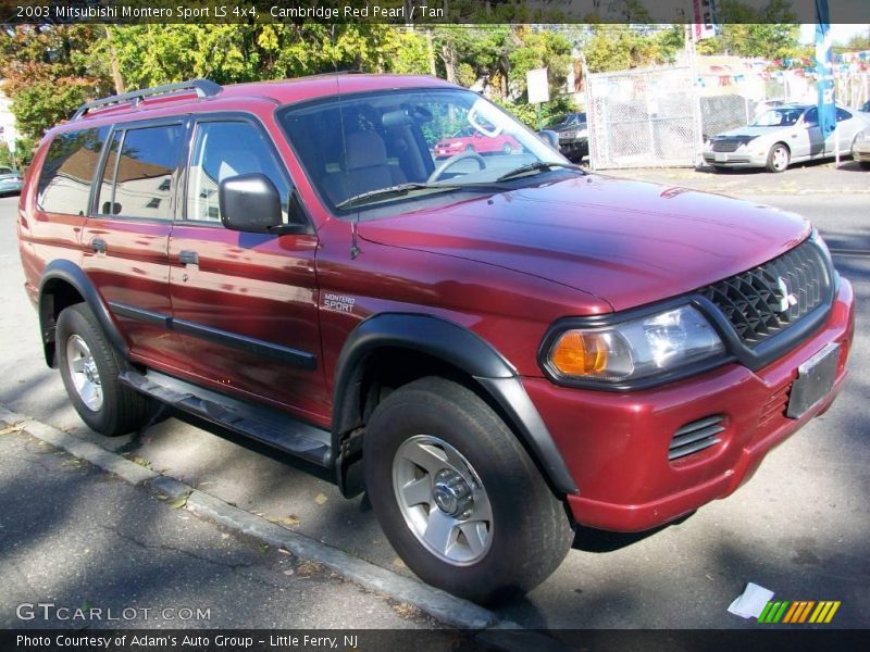 Cambridge Red Pearl / Tan 2003 Mitsubishi Montero Sport LS 4x4