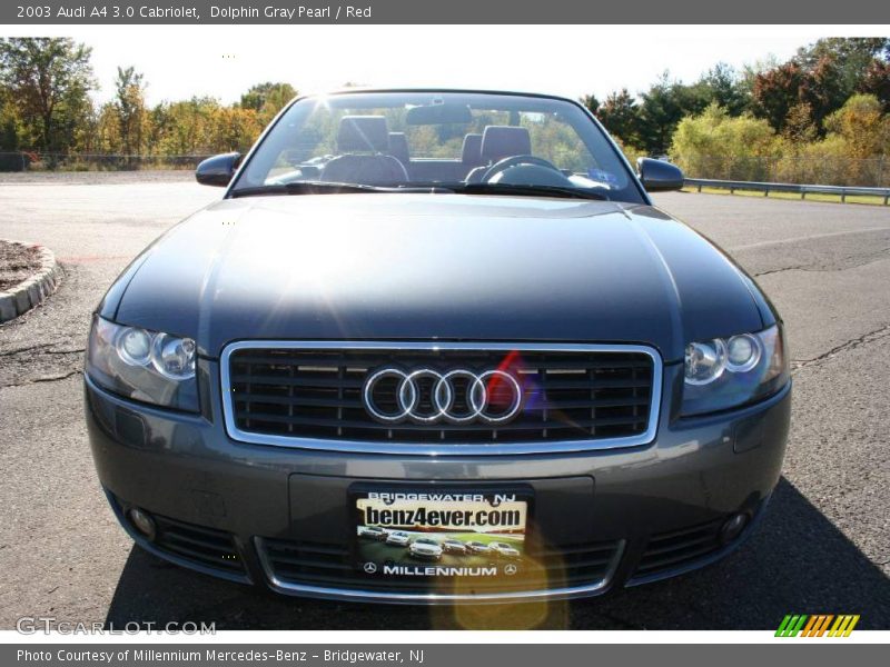 Dolphin Gray Pearl / Red 2003 Audi A4 3.0 Cabriolet
