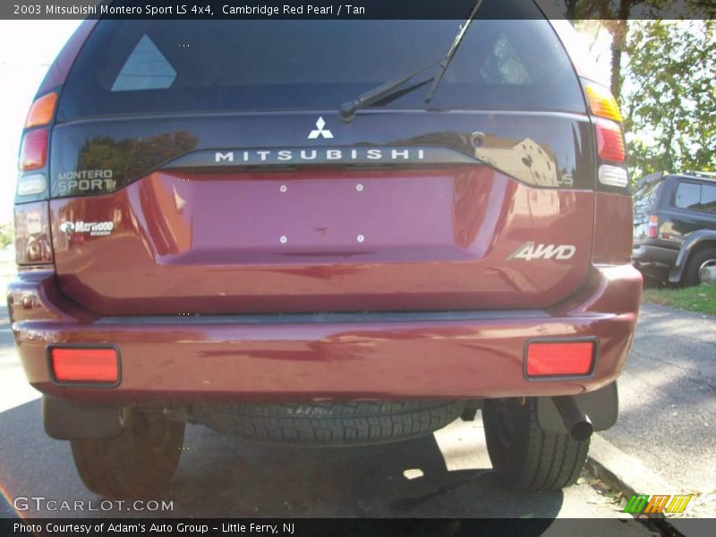 Cambridge Red Pearl / Tan 2003 Mitsubishi Montero Sport LS 4x4