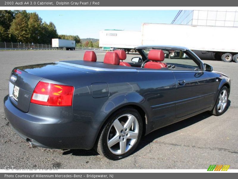 Dolphin Gray Pearl / Red 2003 Audi A4 3.0 Cabriolet