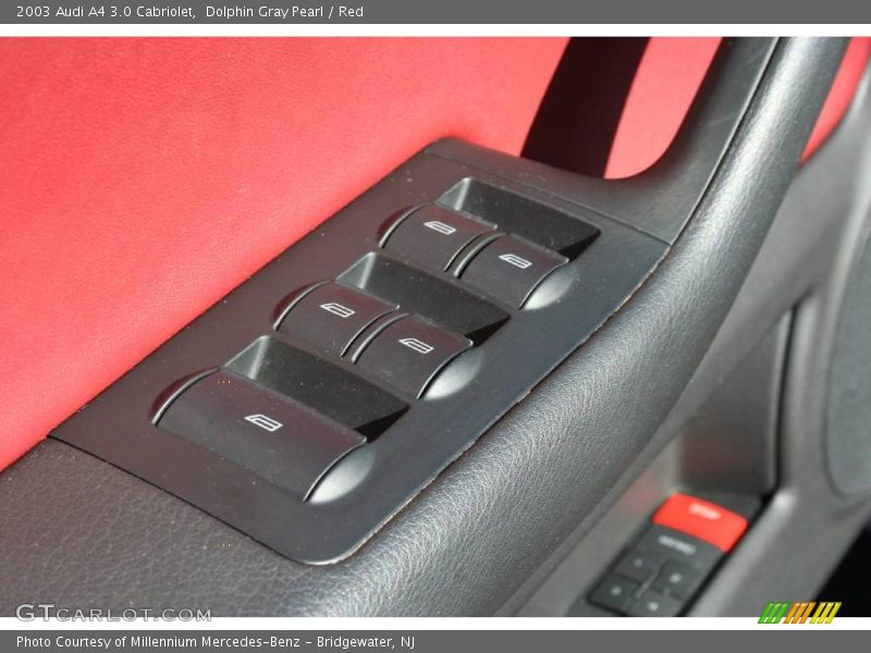 Dolphin Gray Pearl / Red 2003 Audi A4 3.0 Cabriolet
