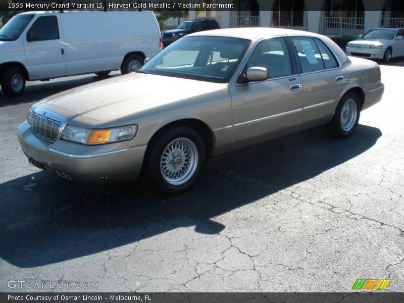 Harvest Gold Metallic / Medium Parchment 1999 Mercury Grand Marquis LS