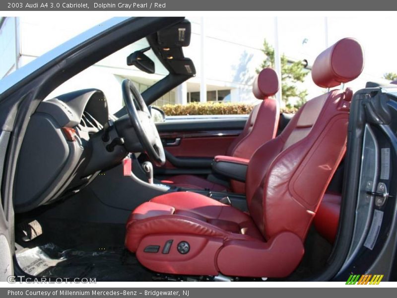 Dolphin Gray Pearl / Red 2003 Audi A4 3.0 Cabriolet