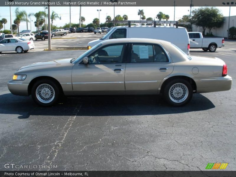 Harvest Gold Metallic / Medium Parchment 1999 Mercury Grand Marquis LS
