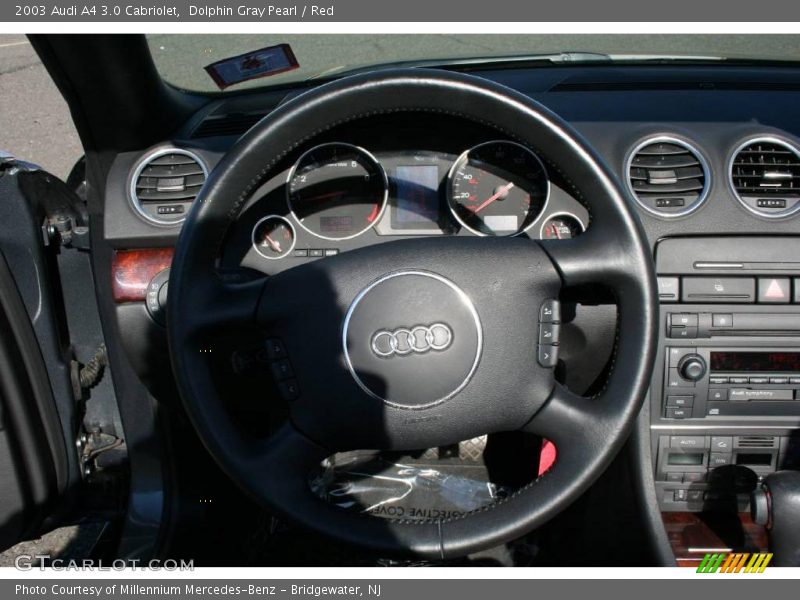 Dolphin Gray Pearl / Red 2003 Audi A4 3.0 Cabriolet