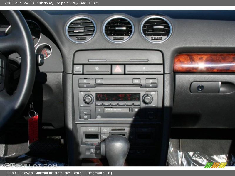 Dolphin Gray Pearl / Red 2003 Audi A4 3.0 Cabriolet
