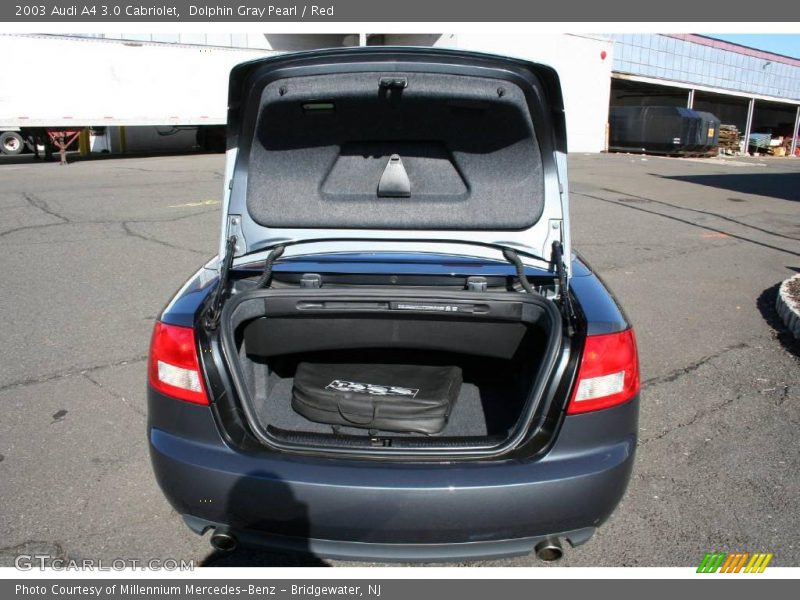 Dolphin Gray Pearl / Red 2003 Audi A4 3.0 Cabriolet