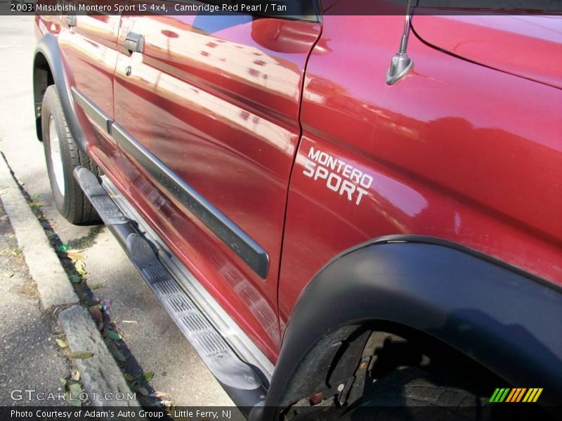 Cambridge Red Pearl / Tan 2003 Mitsubishi Montero Sport LS 4x4