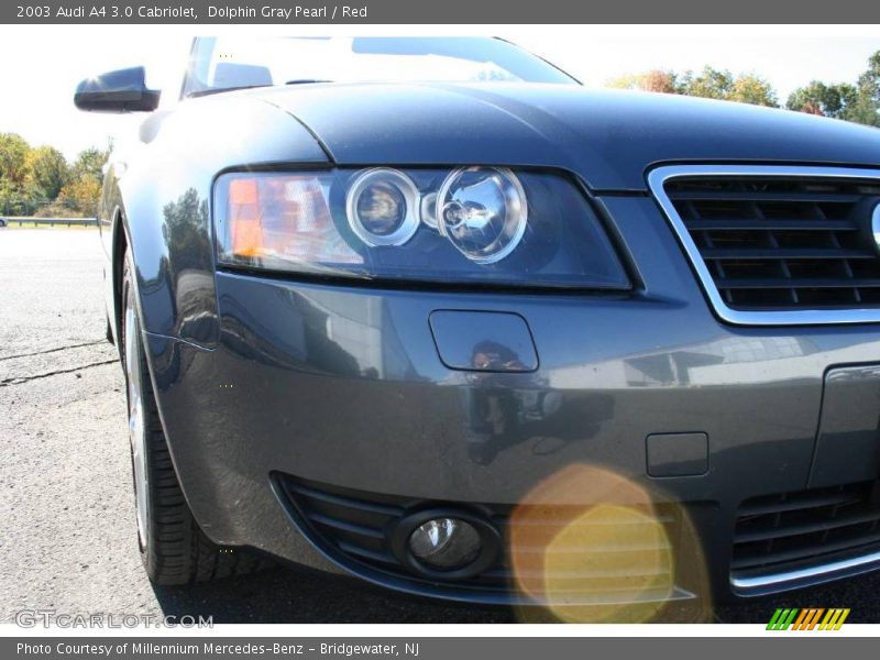 Dolphin Gray Pearl / Red 2003 Audi A4 3.0 Cabriolet