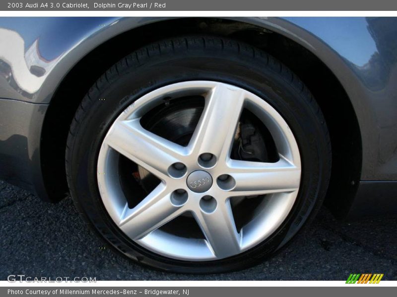 Dolphin Gray Pearl / Red 2003 Audi A4 3.0 Cabriolet