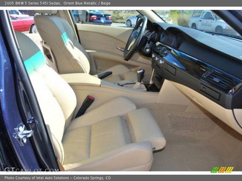 Orient Blue Metallic / Beige 2005 BMW 5 Series 545i Sedan