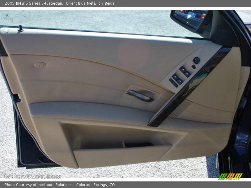 Orient Blue Metallic / Beige 2005 BMW 5 Series 545i Sedan