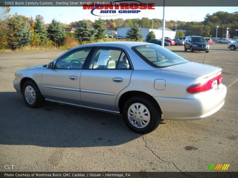 Sterling Silver Metallic / Medium Gray 2003 Buick Century Custom
