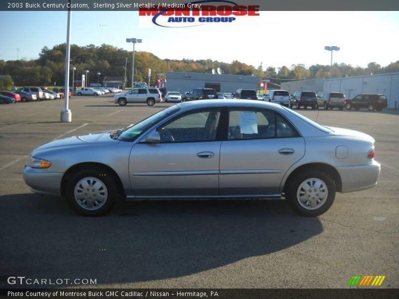 Sterling Silver Metallic / Medium Gray 2003 Buick Century Custom