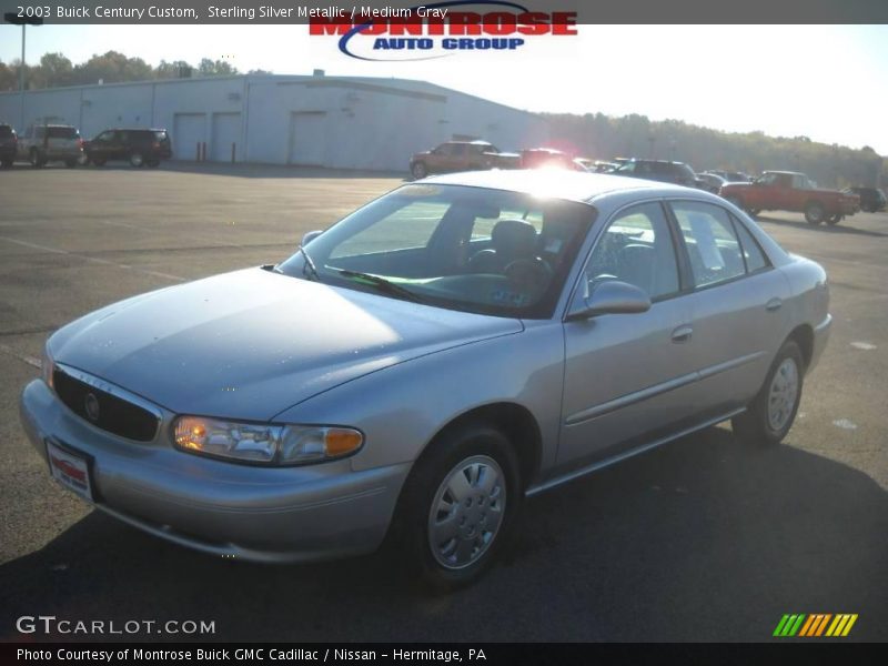 Sterling Silver Metallic / Medium Gray 2003 Buick Century Custom