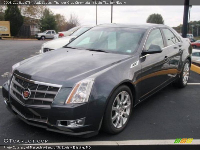 Thunder Gray Chromaflair / Light Titanium/Ebony 2008 Cadillac CTS 4 AWD Sedan