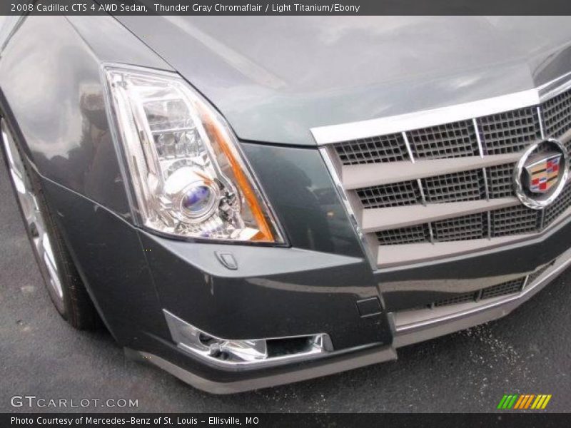 Thunder Gray Chromaflair / Light Titanium/Ebony 2008 Cadillac CTS 4 AWD Sedan