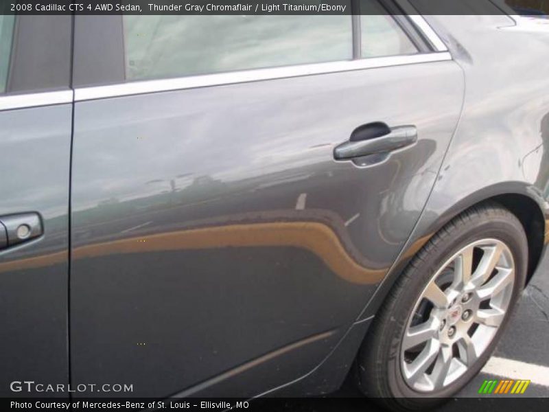 Thunder Gray Chromaflair / Light Titanium/Ebony 2008 Cadillac CTS 4 AWD Sedan