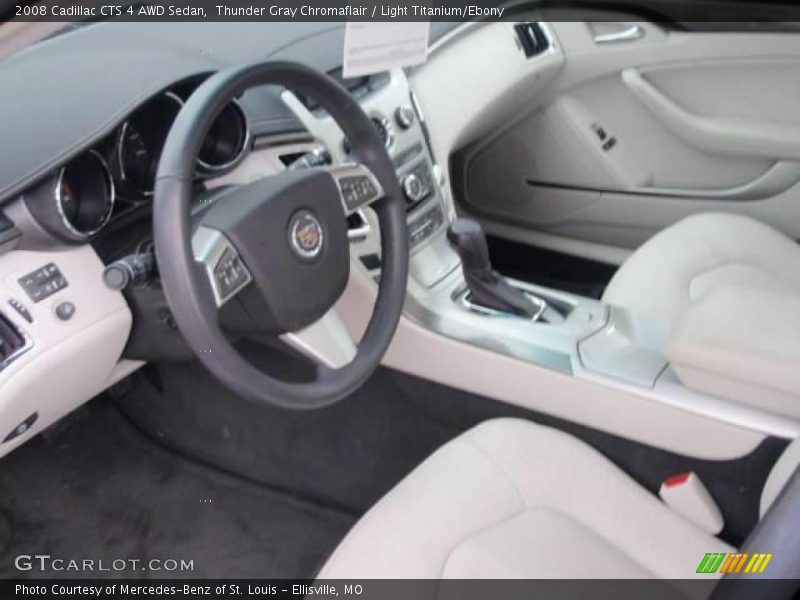 Thunder Gray Chromaflair / Light Titanium/Ebony 2008 Cadillac CTS 4 AWD Sedan