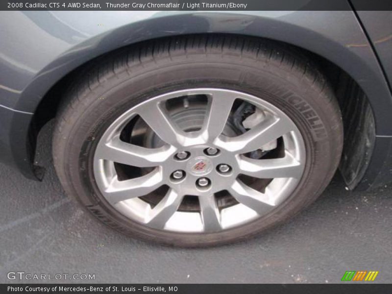 Thunder Gray Chromaflair / Light Titanium/Ebony 2008 Cadillac CTS 4 AWD Sedan