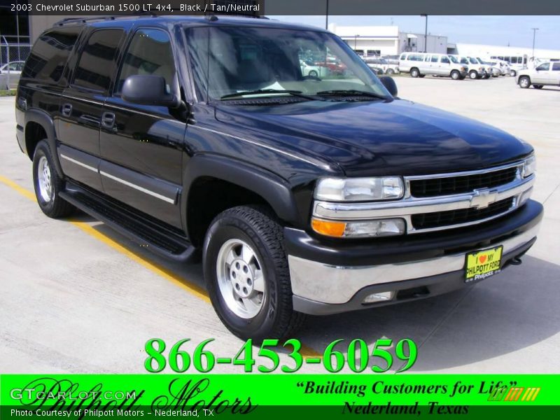 Black / Tan/Neutral 2003 Chevrolet Suburban 1500 LT 4x4