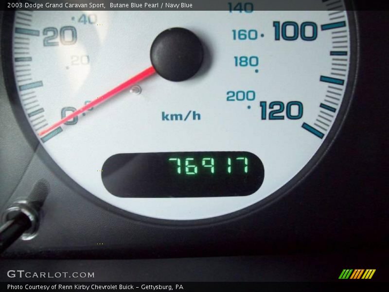 Butane Blue Pearl / Navy Blue 2003 Dodge Grand Caravan Sport