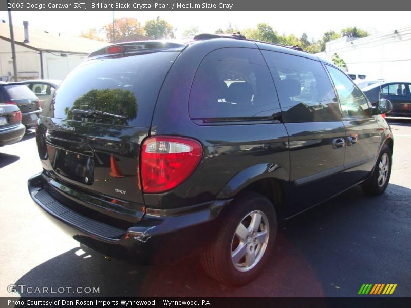 Brilliant Black Crystal Pearl / Medium Slate Gray 2005 Dodge Caravan SXT