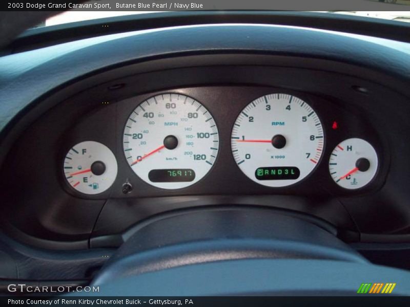 Butane Blue Pearl / Navy Blue 2003 Dodge Grand Caravan Sport