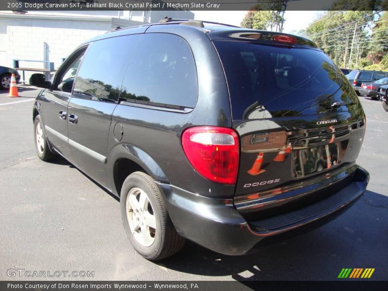Brilliant Black Crystal Pearl / Medium Slate Gray 2005 Dodge Caravan SXT