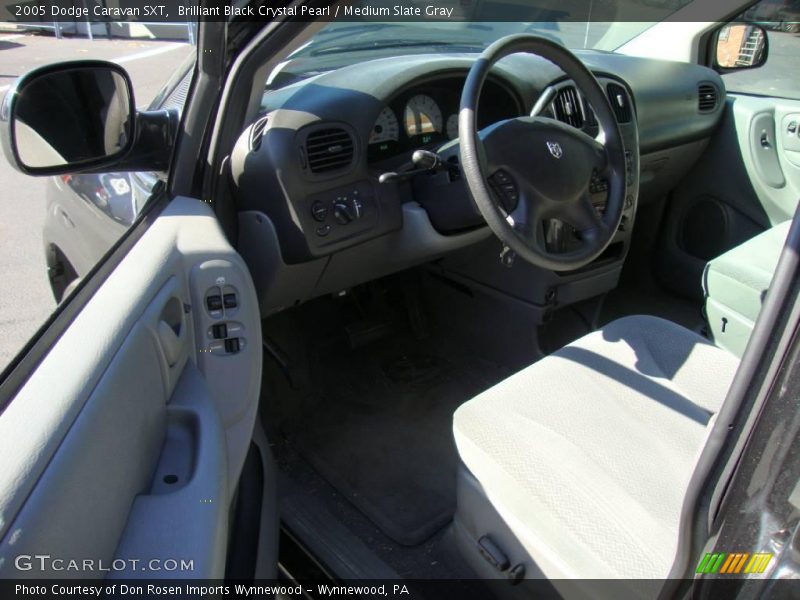 Brilliant Black Crystal Pearl / Medium Slate Gray 2005 Dodge Caravan SXT