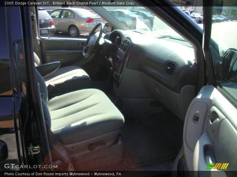 Brilliant Black Crystal Pearl / Medium Slate Gray 2005 Dodge Caravan SXT