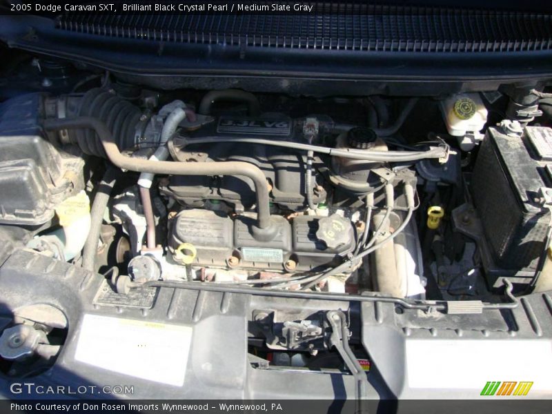 Brilliant Black Crystal Pearl / Medium Slate Gray 2005 Dodge Caravan SXT