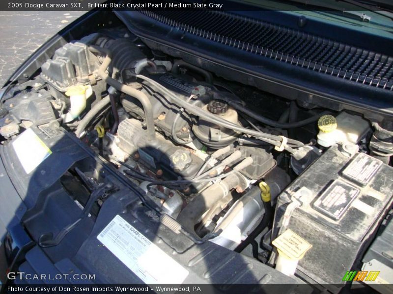 Brilliant Black Crystal Pearl / Medium Slate Gray 2005 Dodge Caravan SXT