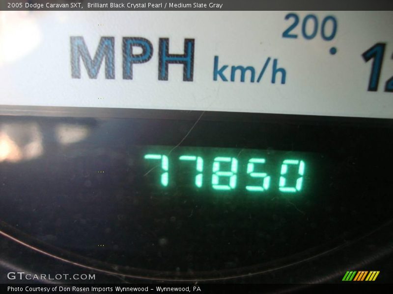 Brilliant Black Crystal Pearl / Medium Slate Gray 2005 Dodge Caravan SXT