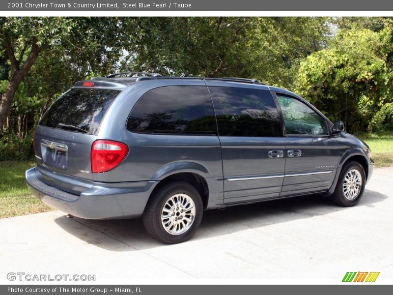 Steel Blue Pearl / Taupe 2001 Chrysler Town & Country Limited