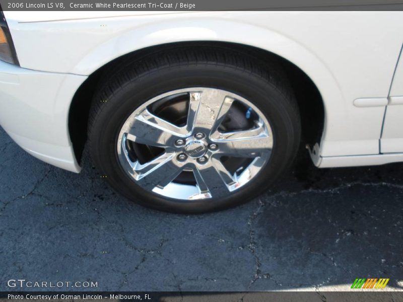 Ceramic White Pearlescent Tri-Coat / Beige 2006 Lincoln LS V8