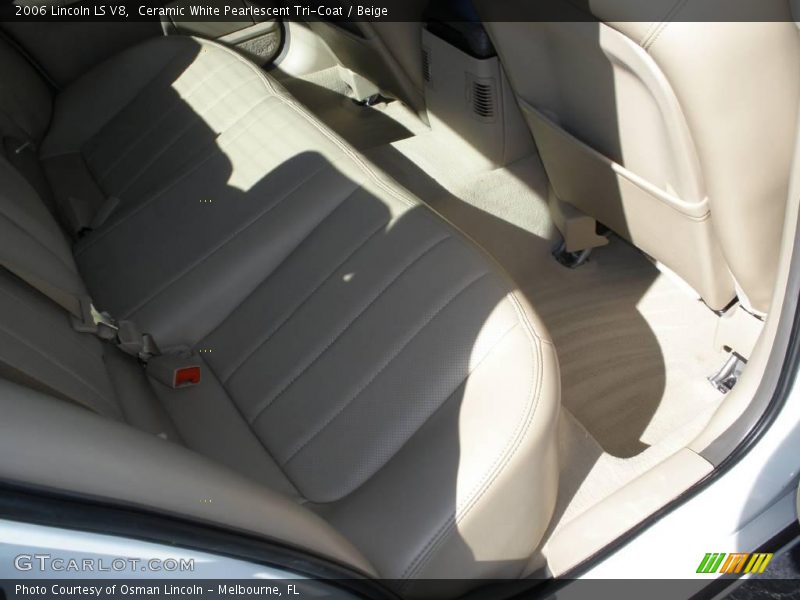 Ceramic White Pearlescent Tri-Coat / Beige 2006 Lincoln LS V8