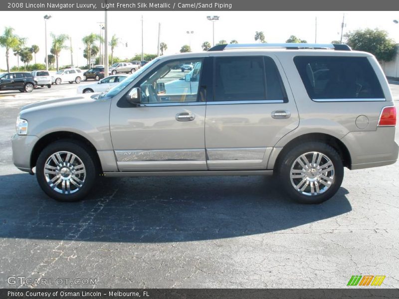 Light French Silk Metallic / Camel/Sand Piping 2008 Lincoln Navigator Luxury