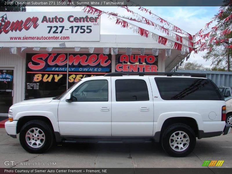Summit White / Tan/Neutral 2006 Chevrolet Suburban Z71 1500 4x4