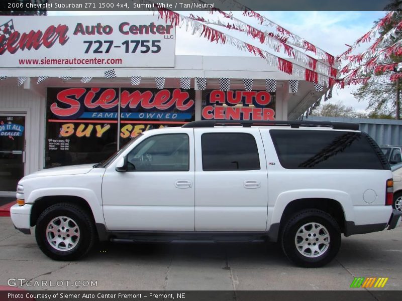 Summit White / Tan/Neutral 2006 Chevrolet Suburban Z71 1500 4x4