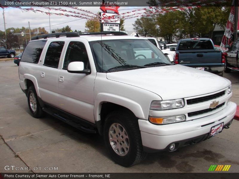 Summit White / Tan/Neutral 2006 Chevrolet Suburban Z71 1500 4x4