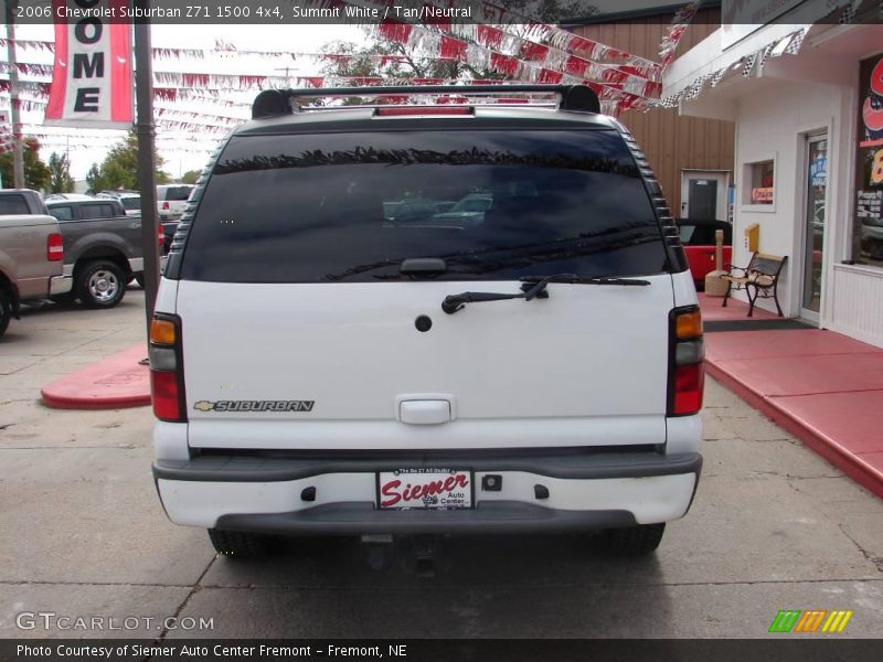 Summit White / Tan/Neutral 2006 Chevrolet Suburban Z71 1500 4x4