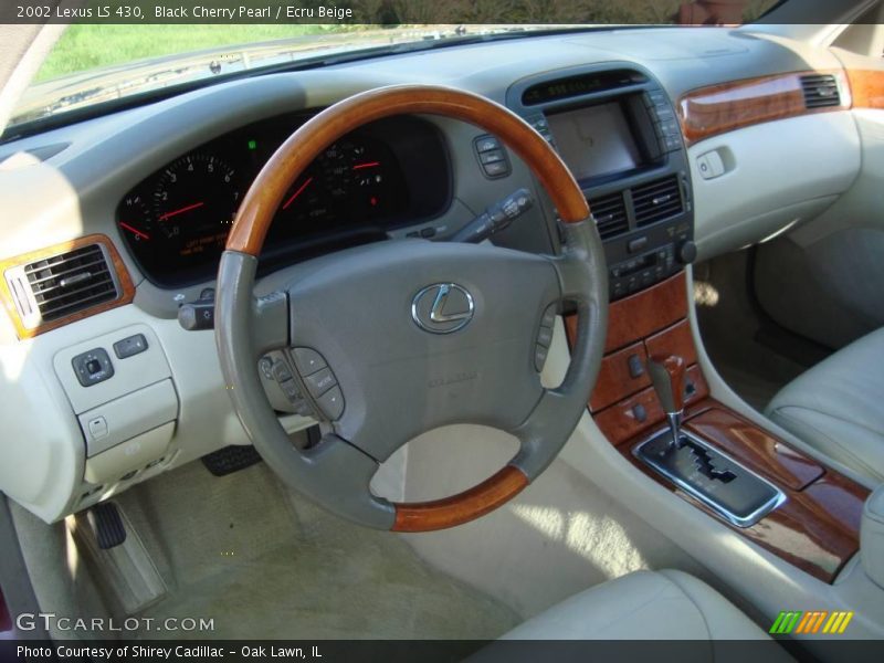 Black Cherry Pearl / Ecru Beige 2002 Lexus LS 430
